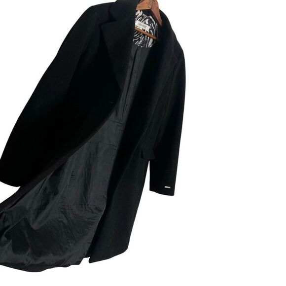 Nine West Wool Blend Single Breasted Long Sleeve Coat Jacket Black Size Large - Picture 4 of 8
